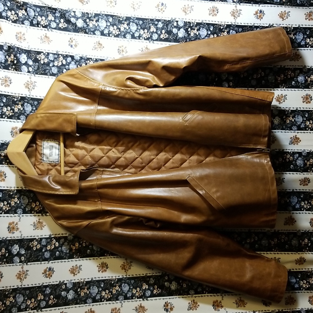 Men's Warm Brown/Tan Leather Jacket